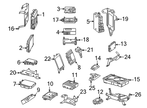 2020 Mercedes-Benz AMG GT Electrical Components Diagram 1