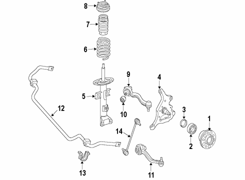 Strut Diagram for 204-320-13-30