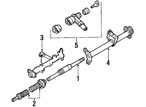 1990 Mercedes-Benz 560SEC Air Bag Components Diagram 2