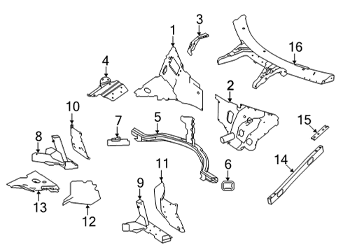 2020 Mercedes-Benz AMG GT Cowl Diagram 1