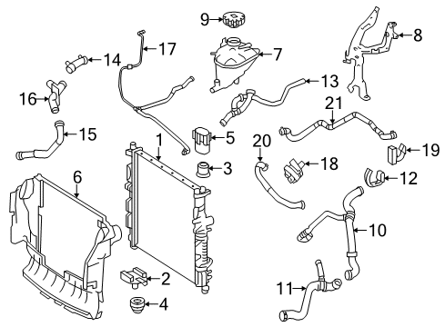 Upper Hose Diagram for 251-500-30-75