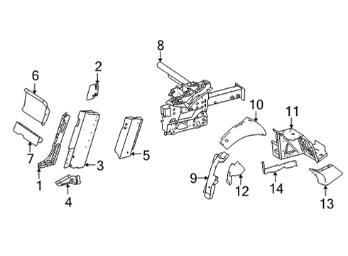 2018 Mercedes-Benz AMG GT C Inner Structure - Quarter Panel Diagram 1