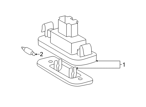 License Lamp Diagram for 220-820-03-56-64