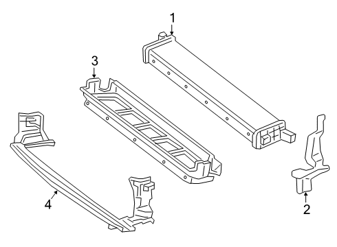 2020 Mercedes-Benz E53 AMG Radiator & Components Diagram 1