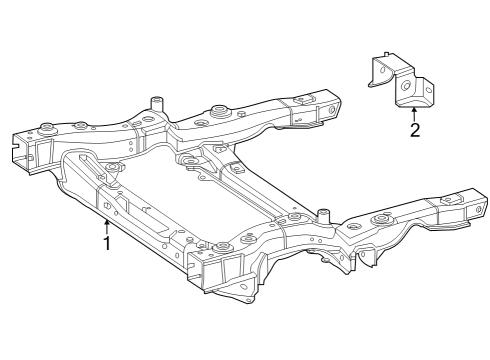 2023 Mercedes-Benz EQE 350+ SUV Suspension Mounting - Front Diagram 1