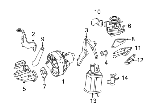 2012 Mercedes-Benz SL550 Emission Components Diagram