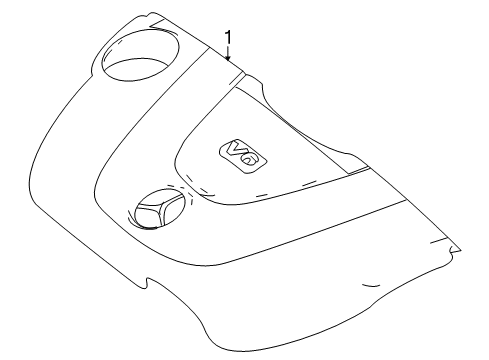 2011 Mercedes-Benz GLK350 Engine Appearance Cover Diagram