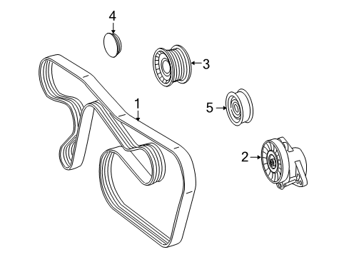 2007 Mercedes-Benz CL550 Belts & Pulleys, Cooling Diagram