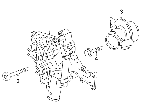 2005 Mercedes-Benz CL55 AMG Water Pump