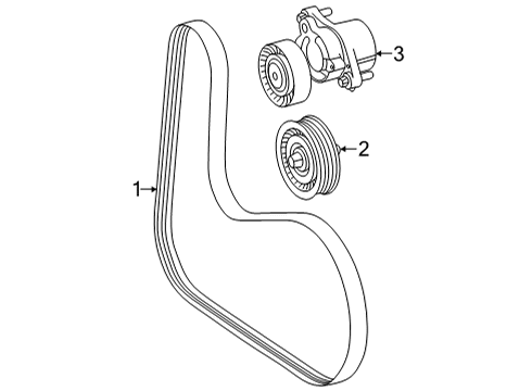 2023 Mercedes-Benz C300 Belts & Pulleys  Diagram 2