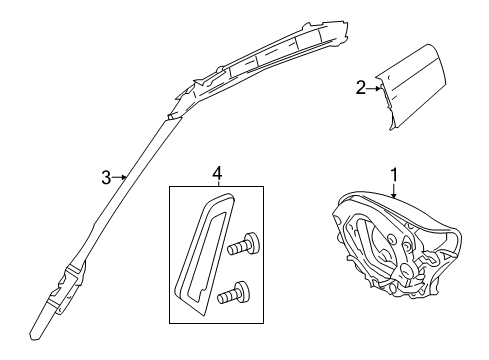 2017 Mercedes-Benz Sprinter 3500 Air Bag Components Diagram 1