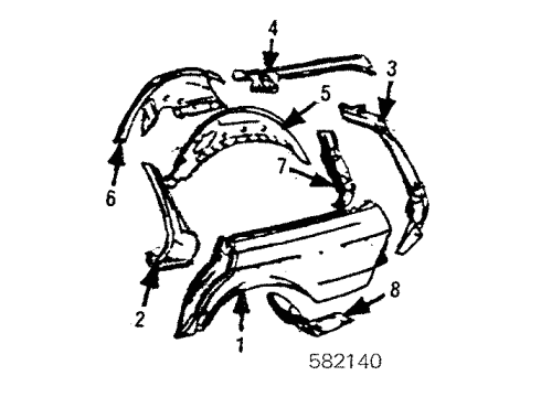 1985 Mercedes-Benz 300TD Quarter Panel & Components