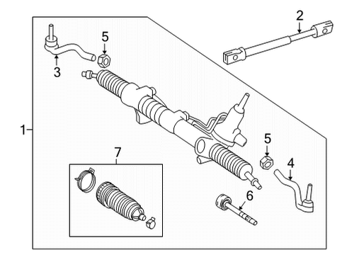 2021 Mercedes-Benz GLC300 Steering Column, Steering Gear & Linkage, Steering Wheel & Trim Diagram 5