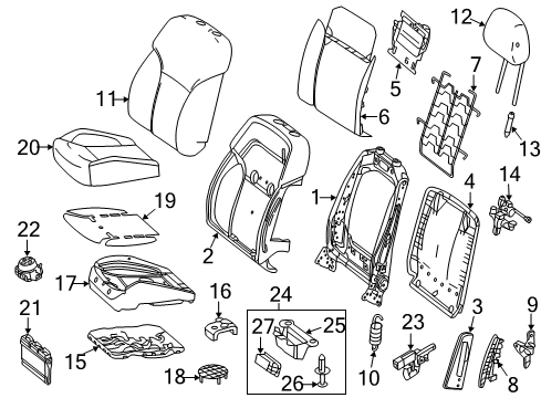 Seat Cover Diagram for 166-910-45-17-7H23