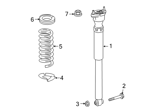 2012 Mercedes-Benz E350 Shocks & Components - Rear Diagram 2