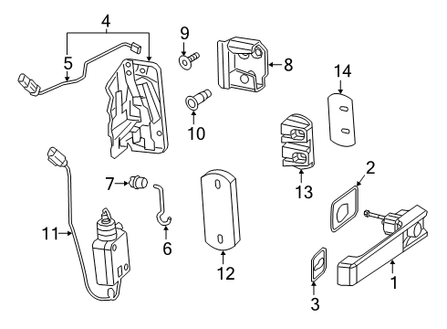 2023 Mercedes-Benz G550 Rear Door - Body & Hardware Diagram 1