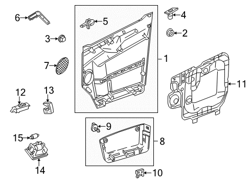 2017 Mercedes-Benz Sprinter 3500 Interior Trim - Front Door Diagram