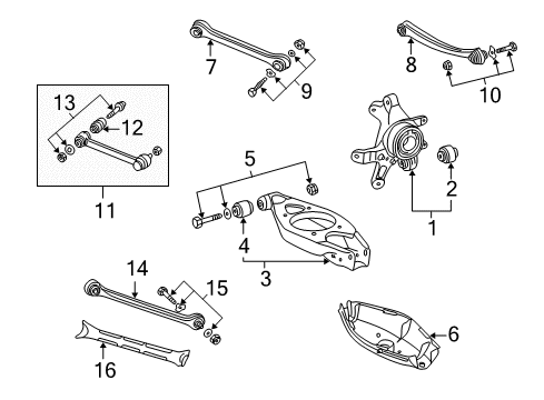 2001 Mercedes-Benz CLK55 AMG Rear Suspension Diagram