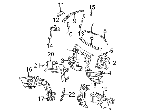 2007 Mercedes-Benz C280 Cowl Diagram