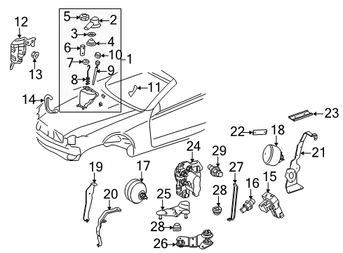 2012 Mercedes-Benz SL550 Ride Control - Rear Diagram