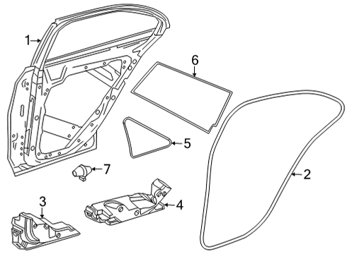 2023 Mercedes-Benz C43 AMG Door & Components Diagram 3