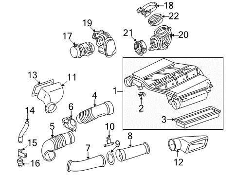 2004 Mercedes-Benz G55 AMG Air Intake Diagram