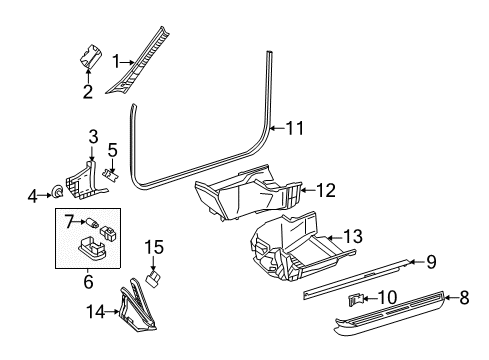 Scuff Plate Diagram for 207-680-58-01-9051