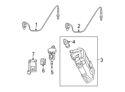 Purge Valve Front Bracket Diagram for 204-476-16-36