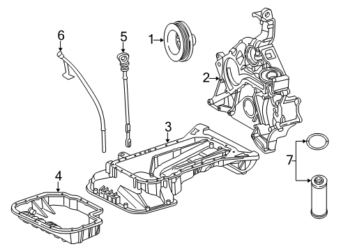 2001 Mercedes-Benz CLK55 AMG Engine Parts Diagram