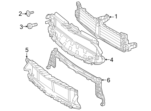 2022 Mercedes-Benz CLA45 AMG Radiator Support Components Diagram