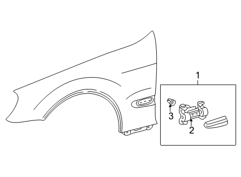 Molding Assembly Fastener Diagram for 002-988-22-81