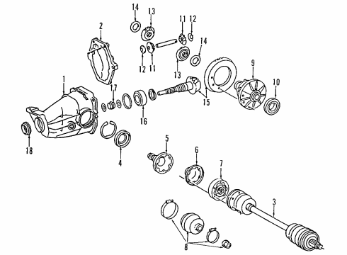 1990 Mercedes-Benz 300E Clutch & Flywheel Diagram 1