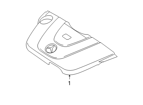 2006 Mercedes-Benz C350 Engine Appearance Cover Diagram