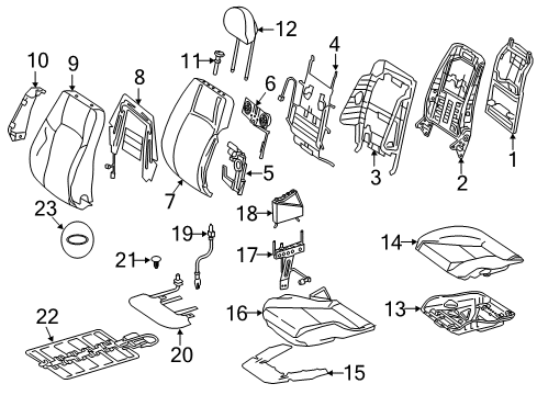 Seat Back Cover Diagram for 463-910-15-03-3D27