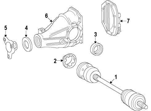 2007 Mercedes-Benz CLS63 AMG Rear Axle Shafts & Differential Diagram