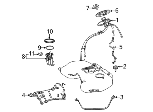 2021 Mercedes-Benz GLE53 AMG Fuel System Components, Fuel Delivery Diagram 2