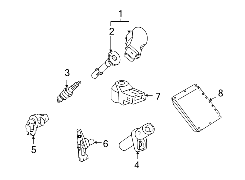 Ignition Coil Diagram for 156-906-44-00