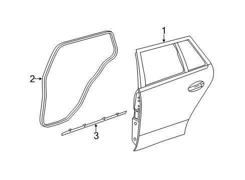 2012 Mercedes-Benz E63 AMG Rear Door, Body Diagram 2