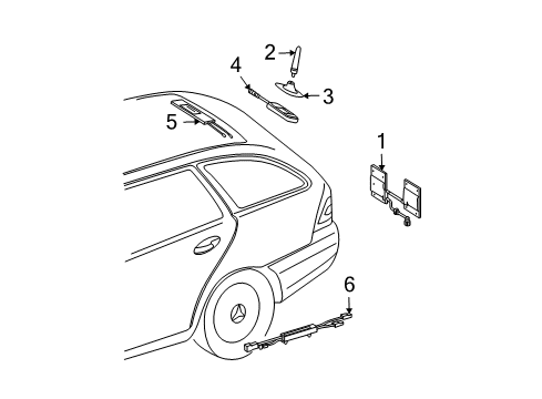 2005 Mercedes-Benz C240 Antenna & Radio Diagram 2