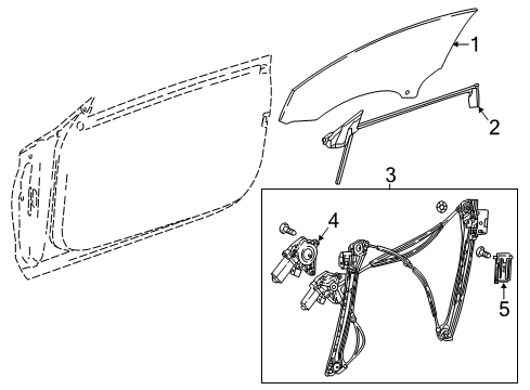 2021 Mercedes-Benz E53 AMG Quarter Window Diagram 1