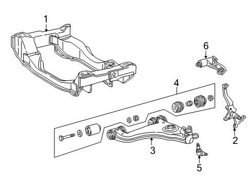 2000 Mercedes-Benz E55 AMG Front Suspension Components Diagram 2