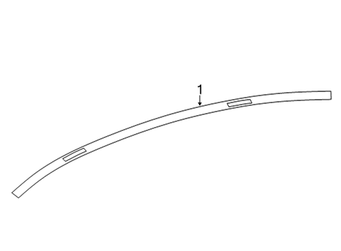 2021 Mercedes-Benz GLE53 AMG Exterior Trim - Roof, Luggage Carrier, Trim Diagram 1