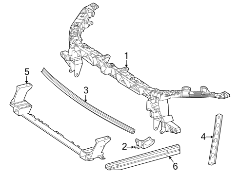 2020 Mercedes-Benz CLA45 AMG Radiator Support Diagram