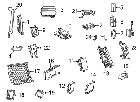 2021 Mercedes-Benz GLE53 AMG Rear Door Diagram 1