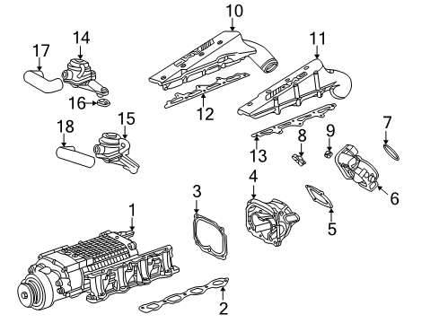 2003 Mercedes-Benz SL55 AMG Intake Manifold Diagram