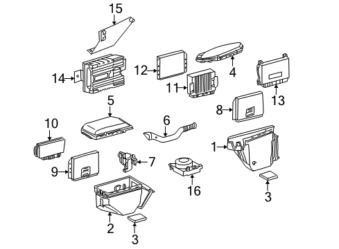 2003 Mercedes-Benz CL55 AMG Electrical Components Diagram 1