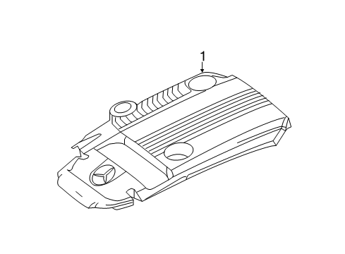 2012 Mercedes-Benz SLK250 Engine Appearance Cover Diagram