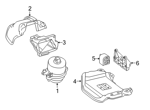 2018 Mercedes-Benz S65 AMG Engine & Trans Mounting Diagram 1