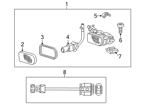 2006 Mercedes-Benz CL55 AMG Fog Lamps Diagram