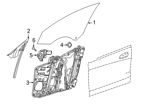 2015 Mercedes-Benz CLA45 AMG Front Door Diagram 1